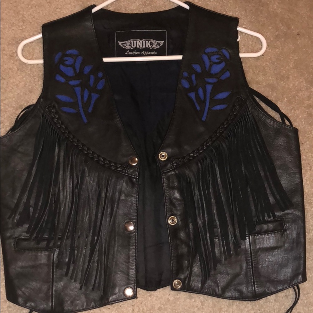 Fringe Leather Jacket - image 1